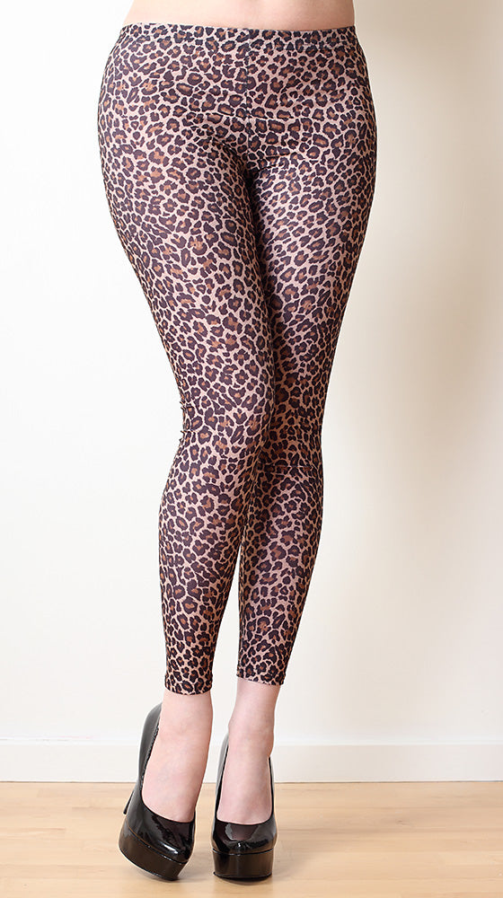 Pamela Mann Small Leopard Natural Tights-Leggings-Amanda Swan Shop